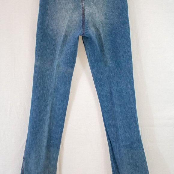 Rag City Blues Button Up Jeans, 9/10, Medium Blue w/red stitch - Picture 3 of 8